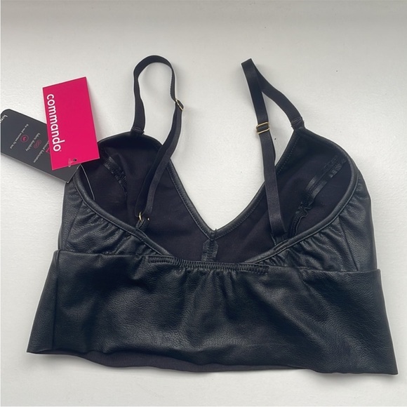 Commando Black Faux Leather Bralette - Picture 2 of 2
